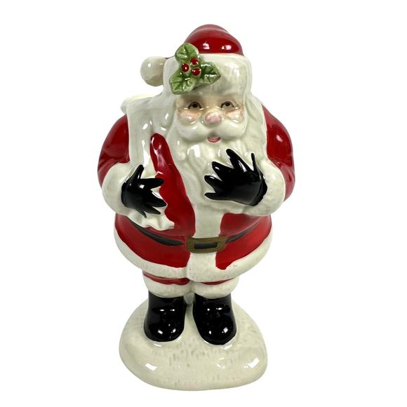Fitz and Floyd Santa with Bag Vase Planter Candy Dish-Holiday Collectible! - Picture 1 of 6